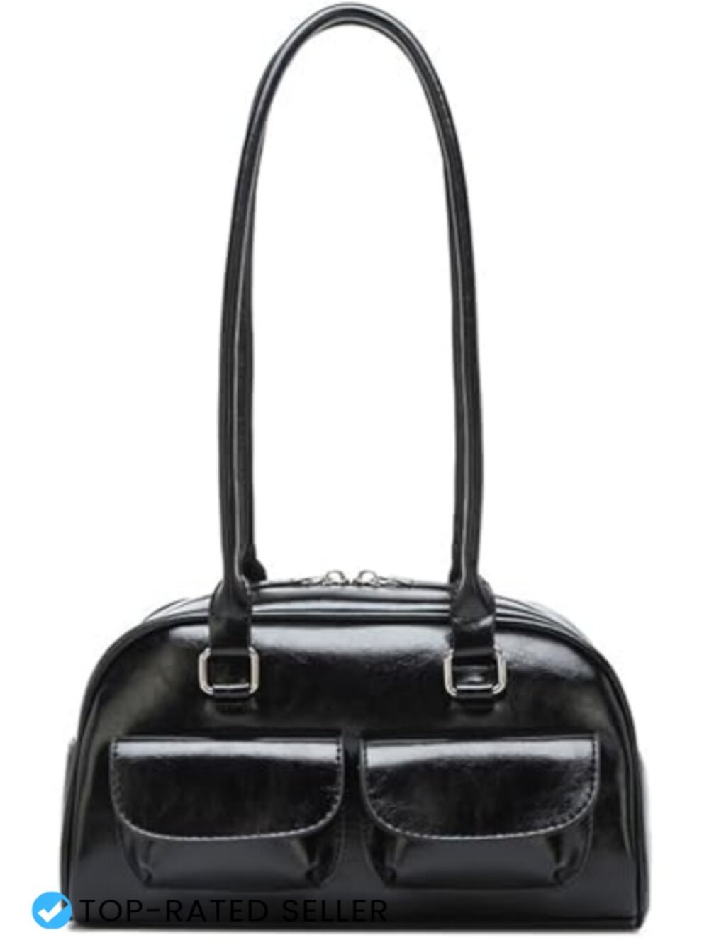 Y2k Shoulder Bag for Women PU Leather Vintage Tote Purse Handbag with Multiple